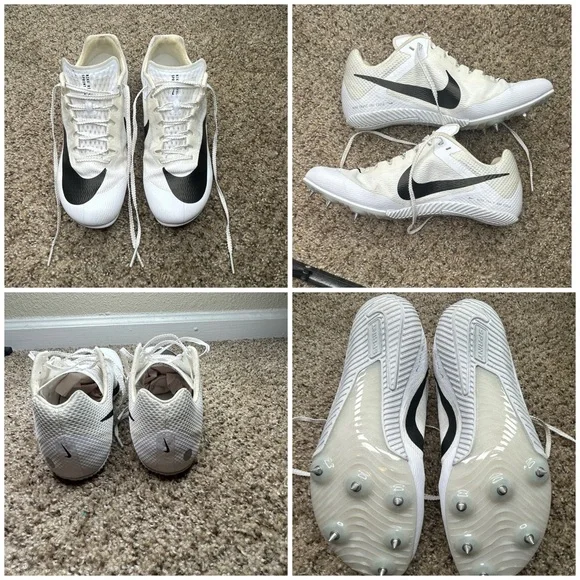 Brand new Nike Zoom Rival Sprint Track &Field Shoes White Black... - Picture 1 of 7